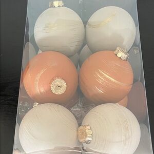 Holiday Ornament Set - Cream, Gray and Nude